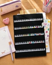 クリアファイル 鍵盤  お取り寄せ商品 引き出物 記念品  音楽雑貨 音符・ピアノモチーフト音記号 ピアノ雑貨