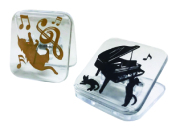 ミニクリップ＆メモスタンド お取り寄せ商品 引き出物 記念品 音楽雑貨 音符 ピアノモチーフ ト音記号 ピアノ雑貨