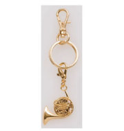 ブラスバンドキーホルダー ホルン ゴールド ※お取り寄せ商品 【音楽雑貨 音符・ピアノモチーフ】ト音記号 ピアノ雑貨