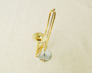 ミニチュア楽器 トロンボーン 1／6 スケール（ゴールド）お取り寄せ商品 楽器 音楽雑貨 吹奏楽