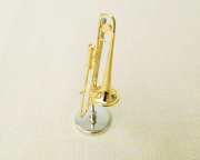 ミニチュア楽器 トロンボーン 1／12 スケール（ゴールド）お取り寄せ商品 楽器 音楽雑貨 吹奏楽