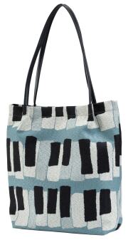 モノピアノ トートバッグ 鍵盤 ピアノグッズ お世話になった先生へプレゼント お取り寄せ商品 引き出物 記念品 音楽雑貨 音符 ピアノモチーフ ト音記号 ピアノ雑貨