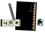 ミニクリップPEセットA Music landscape お取り寄せ商品 引き出物 記念品 音楽雑貨 音符 ピアノモチーフ ト音記号 ピアノ雑貨