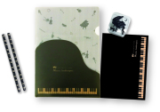ミニクリップPEセットB Music landscape お取り寄せ商品 引き出物 記念品 音楽雑貨 音符 ピアノモチーフ ト音記号 ピアノ雑貨