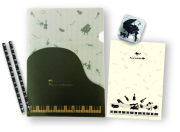 ミニクリップPEセットC Music landscape お取り寄せ商品 引き出物 記念品 音楽雑貨 音符 ピアノモチーフ ト音記号 ピアノ雑貨