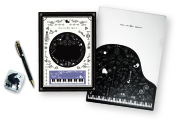ミニクリップSPセットB Monochrome Sound お取り寄せ商品 引き出物 記念品 音楽雑貨 音符 ピアノモチーフ ト音記号 ピアノ雑貨