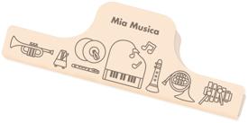 ワイドクリップ ミア ムジカ お取り寄せ商品 引き出物 記念品  【音楽雑貨 音符・ピアノモチーフ】ト音記号 ピアノ雑貨ｃ