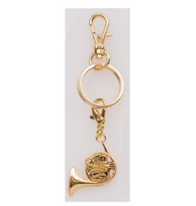 ブラスバンドキーホルダー ホルン ゴールド ※お取り寄せ商品 【音楽雑貨 音符・ピアノモチーフ】ト音記号 ピアノ雑貨