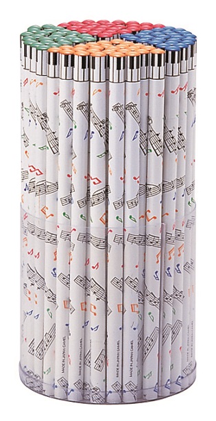 音符 鍵盤 鉛筆 HB 色指定はできません お取り寄せ商品 音符 ピアノ 楽器 音楽雑貨 吉澤 音符柄