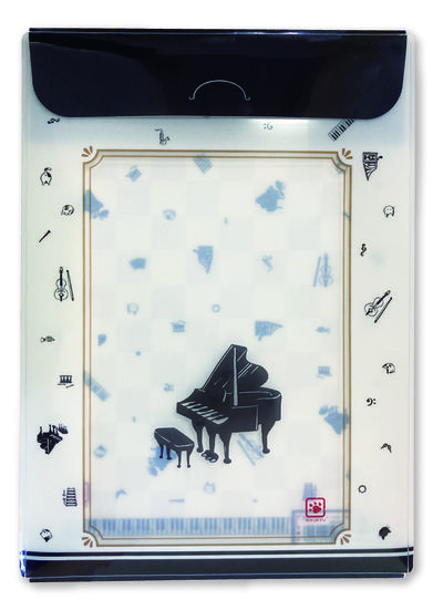 A4ファイルケース♪　※お取り寄せ商品 引き出物 記念品  【音楽雑貨 音符・ピアノモチーフ】ト音記号 ピアノ雑貨ｃ