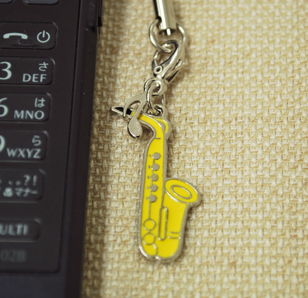 サックス 携帯ストラップ 管楽器 携帯ストラップ 音楽雑貨 ブラスバンド 吹奏楽