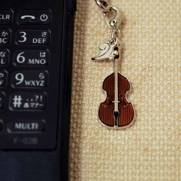 コントラバス 携帯ストラップ 弦楽器 携帯ストラップ 音楽雑貨 ブラスバンド 卒業記念