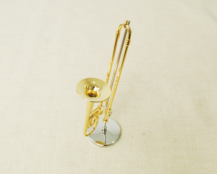 ミニチュア楽器 トロンボーン 1／6 スケール（ゴールド）お取り寄せ商品 楽器 音楽雑貨 吹奏楽