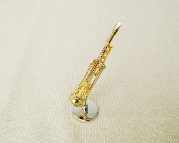 ミニチュア楽器 ソプラノサックス 1／12 スケール（ゴールド）お取り寄せ商品 楽器 音楽雑貨
