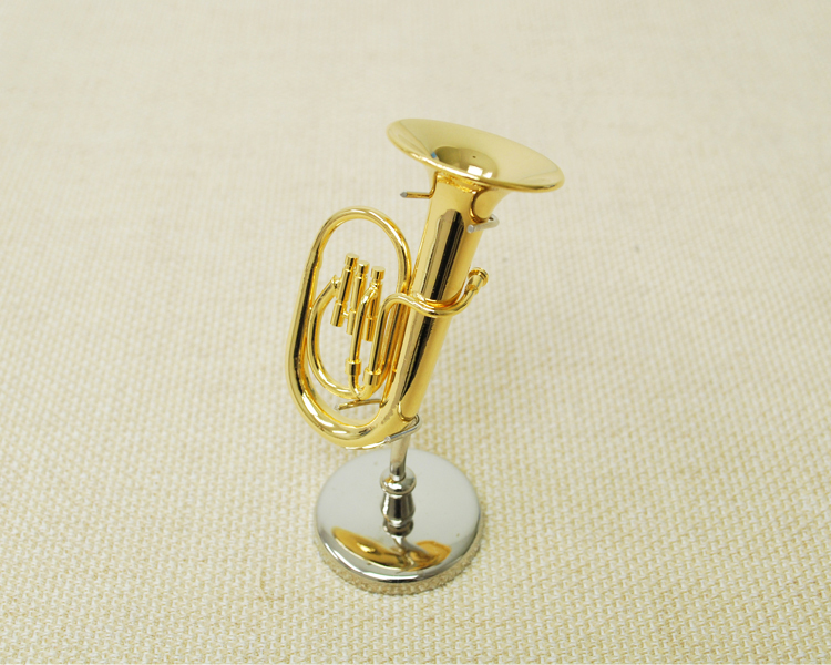 ミニチュア楽器 バリトン 1／12 スケール（ゴールド）お取り寄せ商品 楽器 音楽雑貨 吹奏楽 ブラスバンド