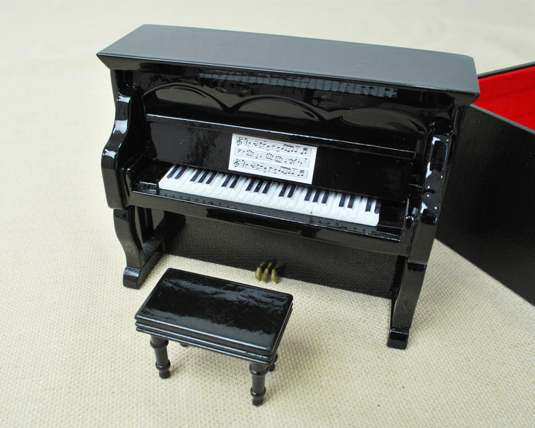 ミニチュア楽器 アップライトピアノ（黒）お取り寄せ商品 楽器 音楽雑貨 ピアノ教室