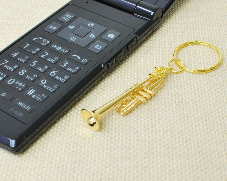 楽器キーホルダー トランペット お取り寄せ商品 楽器キーホルダー 音楽雑貨 ブラスバンド