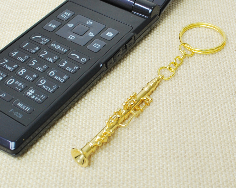 楽器キーホルダー ソプラノサックス お取り寄せ商品 楽器キーホルダー 音楽雑貨 ブラスバンド