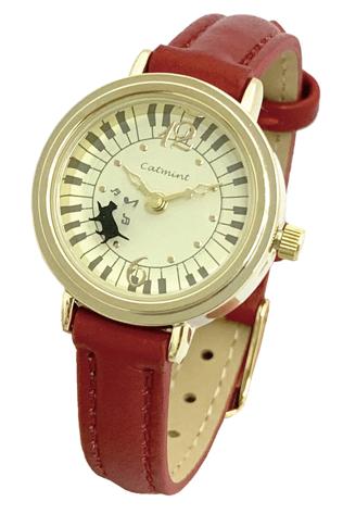 腕時計 ピアノロールキャット お取り寄せ商品 引き出物 記念品  【音楽雑貨 音符・ピアノモチーフ】ト音記号 ピアノ雑貨ｃ