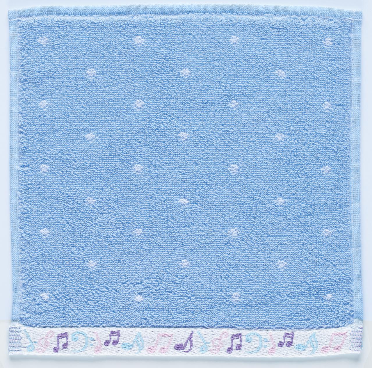 タオルハンカチ　パステル音符♪　※お取り寄せ商品 引き出物 記念品  【音楽雑貨 音符・ピアノモチーフ】ト音記号 ピアノ雑貨ｃ