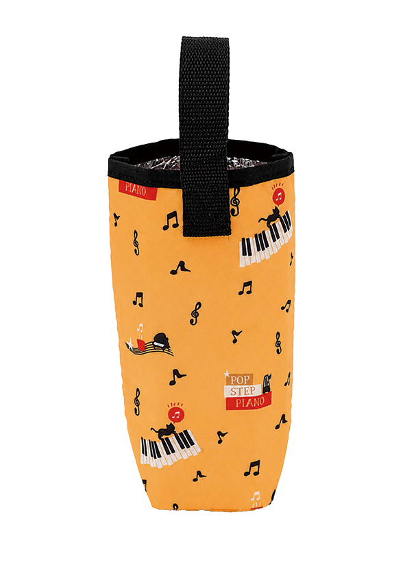 ボトルポーチ POP STEP PIANO  お取り寄せ商品 引き出物 記念品  音楽雑貨 音符・ピアノモチーフト音記号 ピアノ雑貨