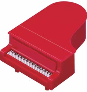 コンサートピアノ型 鉛筆削り レッド お取り寄せ商品 音楽雑貨 音符 ピアノモチーフ グランドピアノ