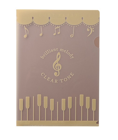 CLEAR TONE ファイル お取り寄せ商品 音楽雑貨 音符 ピアノモチーフ ト音記号 ピアノ雑貨 ピアノ教室発表会記念品