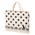 Piano line レッスンバック ねこと水玉 お取り寄せ商品 引き出物 記念品 音楽雑貨 音符 ピアノモチーフ ト音記号 ピアノ雑貨