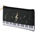 Piano line フラットペンポーチ♪　※お取り寄せ商品 引き出物 記念品  【音楽雑貨 音符・ピアノモチーフ】ト音記号 ピアノ雑貨ｃ