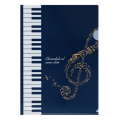 Piano line クリアファイル ハミング お取り寄せ商品 引き出物 記念品 音楽雑貨 音符 ピアノモチーフ ト音記号 ピアノ雑貨 音楽グッズ