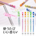 Piano line　香り付きキラキラペン　5色セット♪　※お取り寄せ商品 引き出物 記念品 音楽雑貨 音符 ピアノモチーフ ト音記号 ピアノ雑貨
