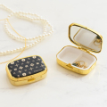 ミラー付き アクセサリーケース♪　※お取り寄せ商品 引き出物 記念品  【音楽雑貨 音符・ピアノモチーフ】ト音記号 ピアノ雑貨ｃ