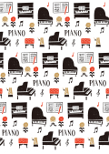 クリアファイル la la PIANO お取り寄せ商品 引き出物 記念品 音楽雑貨 音符 ピアノモチーフ ト音記号 ピアノ雑貨 ピアノ教室発表会記念品