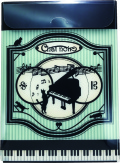 A4ファイルケース chatnoir お取り寄せ商品 引き出物 記念品 音楽雑貨 音符 ピアノモチーフ ト音記号 ピアノ雑貨