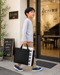 レッスンバッグ 鍵盤  お取り寄せ商品 引き出物 記念品  音楽雑貨 音符・ピアノモチーフト音記号 ピアノ雑貨