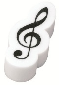 ト音記号立体消しゴム ホワイト お取り寄せ商品 ピアノ発表会 音楽会 ブラスバンド 吹奏楽部の記念品に