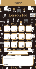 月謝袋 la la PIANO お取り寄せ商品 引き出物 記念品 音楽雑貨 音符 ピアノモチーフ ト音記号 ピアノ雑貨
