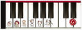 ミニメモ帳♪　※お取り寄せ商品 引き出物 記念品  【音楽雑貨 音符・ピアノモチーフ】ト音記号 ピアノ雑貨ｃ