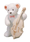ベアー マスコット ホワイト コントラバス 楽器 音楽雑貨 ピアノ雑貨 お取り寄せ商品 音符 ピアノ 楽器 音楽雑貨