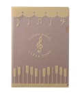 CLEAR TONE ファイル お取り寄せ商品 音楽雑貨 音符 ピアノモチーフ ト音記号 ピアノ雑貨 ピアノ教室発表会記念品