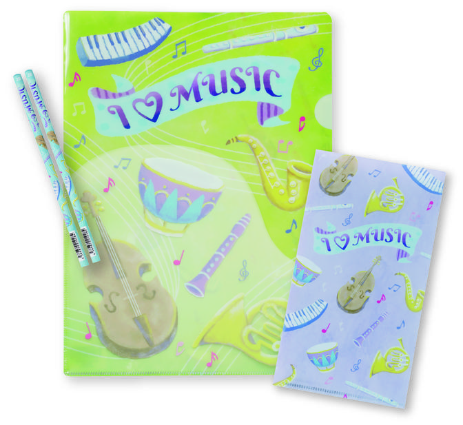 リニューアル I LOVE MUSICセット♪　※お取り寄せ商品 引き出物 記念品  【音楽雑貨 音符・ピアノモチーフ】ト音記号 ピアノ雑貨ｃ