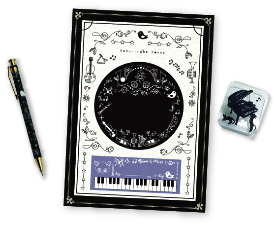 ミニクリップSPセットA Monochrome Sound お取り寄せ商品 引き出物 記念品 音楽雑貨 音符 ピアノモチーフ ト音記号 ピアノ雑貨