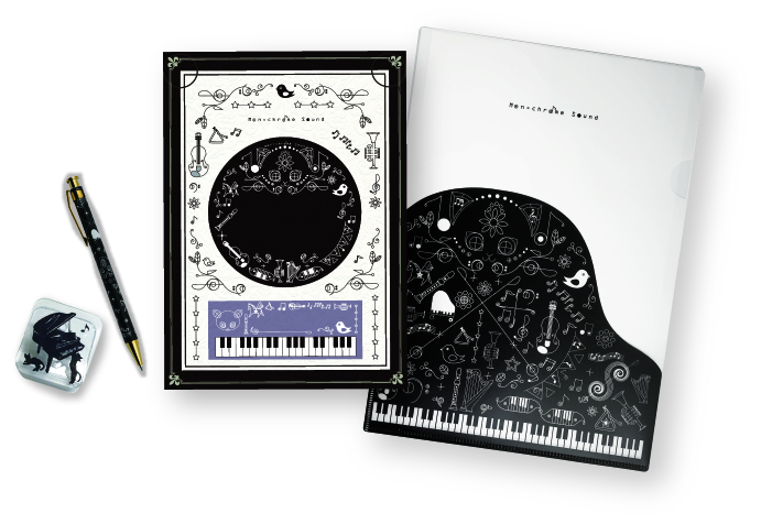 ミニクリップSPセットB Monochrome Sound お取り寄せ商品 引き出物 記念品 音楽雑貨 音符 ピアノモチーフ ト音記号 ピアノ雑貨