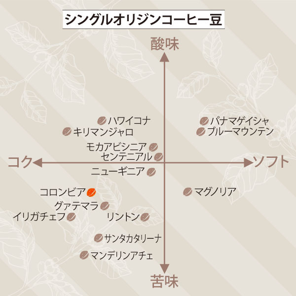コロンビア・マリア農園　／チャート