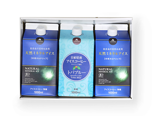 天然ミネラルアイス２本&トバブルーアイスギフト