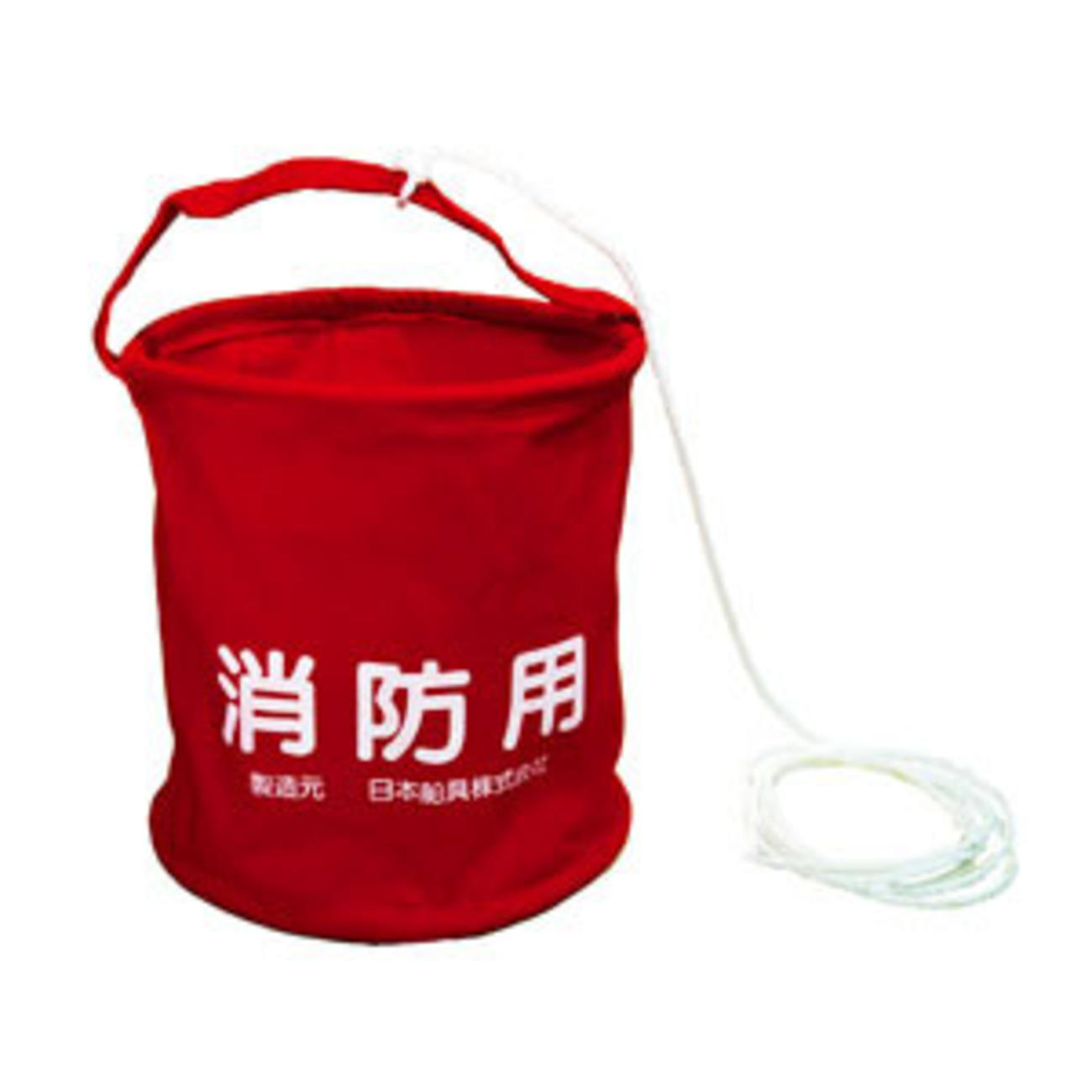 折りたたみ式消防用布バケツ ロープ付き-3