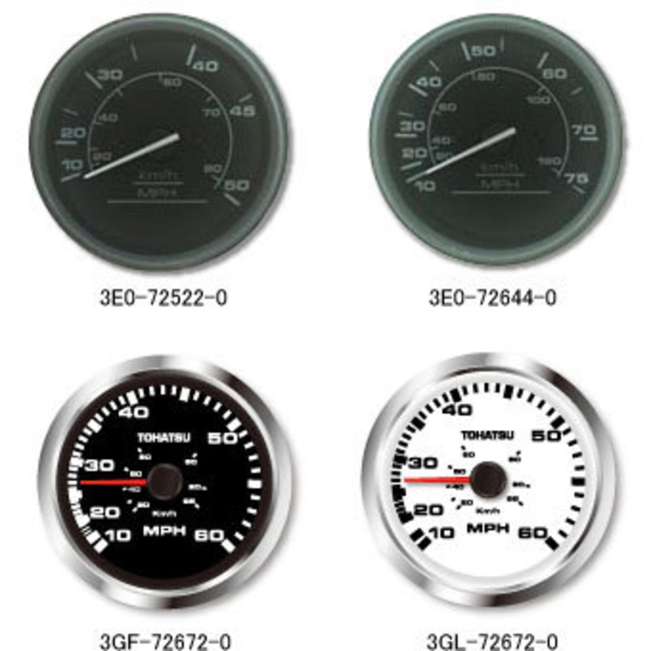 スピードメータ黒 (60 MPH)-3