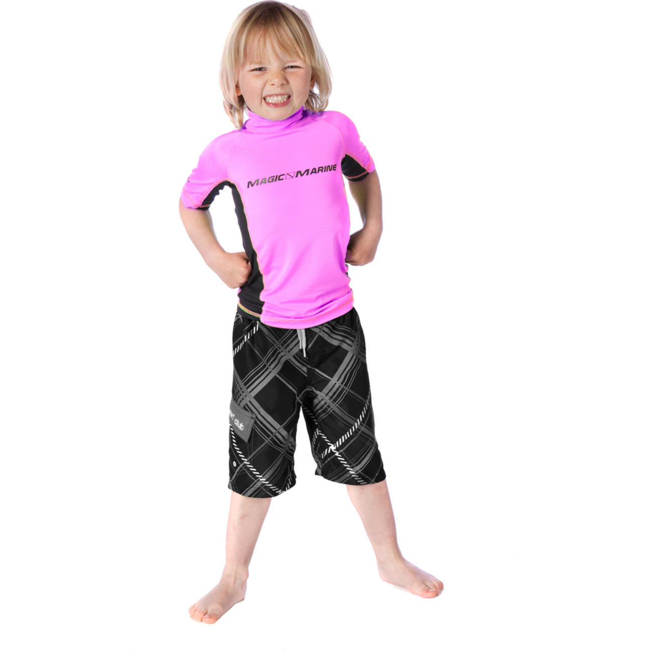 CUBE RASH VEST KIDS ラッシュガード キッズ 半袖 UVカット-3