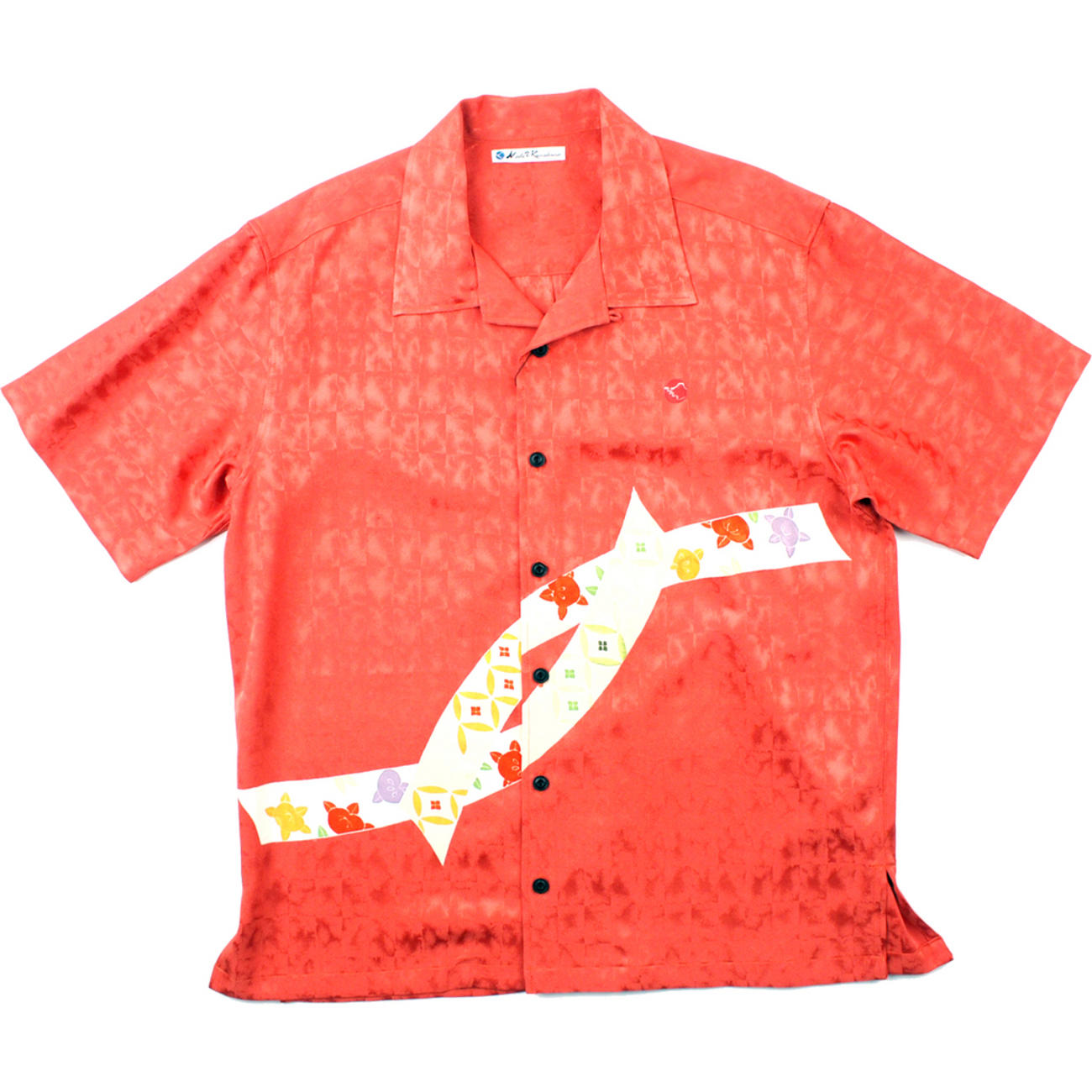 大きいサイズの和柄アロハシャツ KIKU S-3