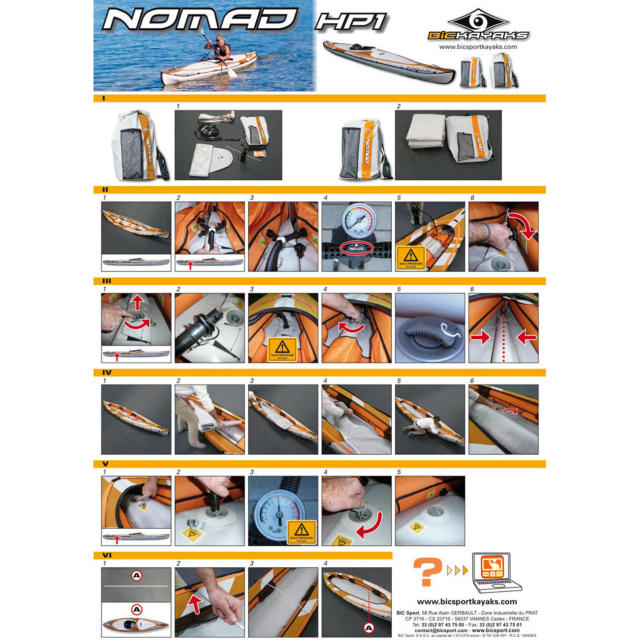 NOMAD HP1 １人乗りインフレータブルカヤック-10